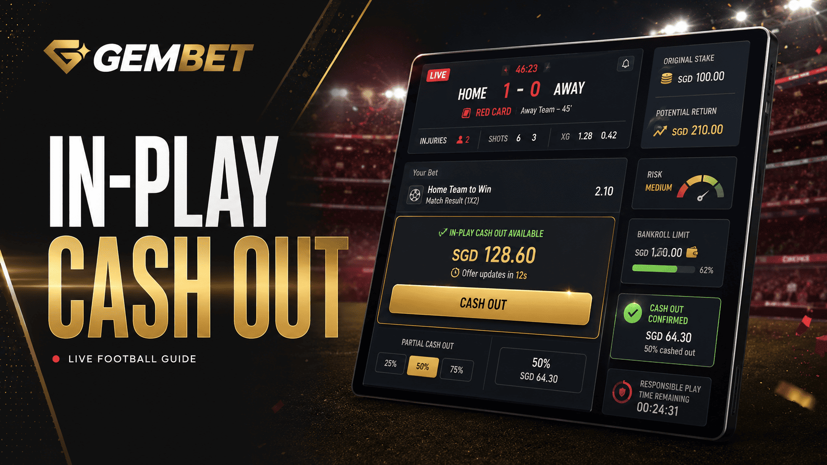 Gembet SG in-play cash-out guide