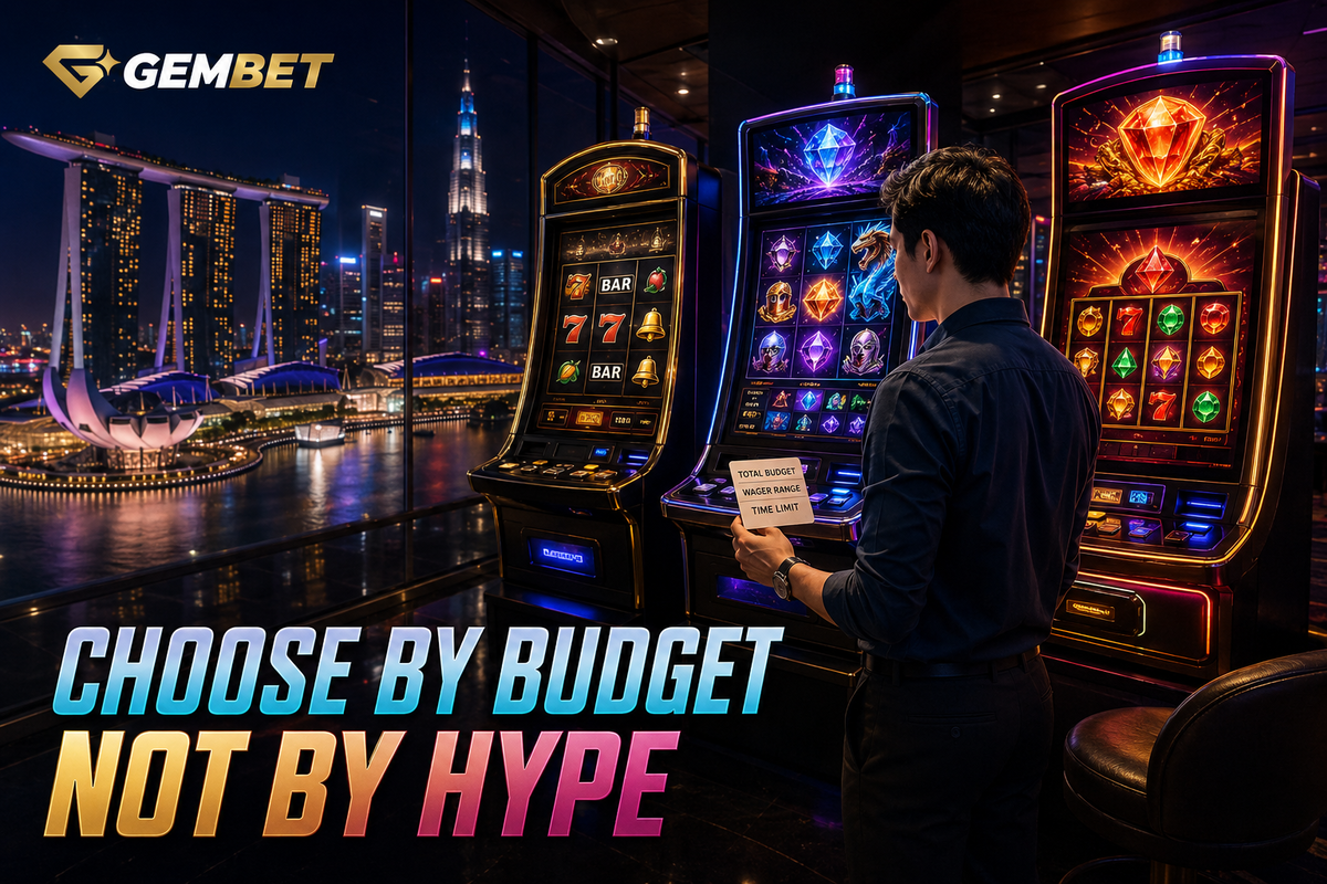 Slot games selected around a planned budget