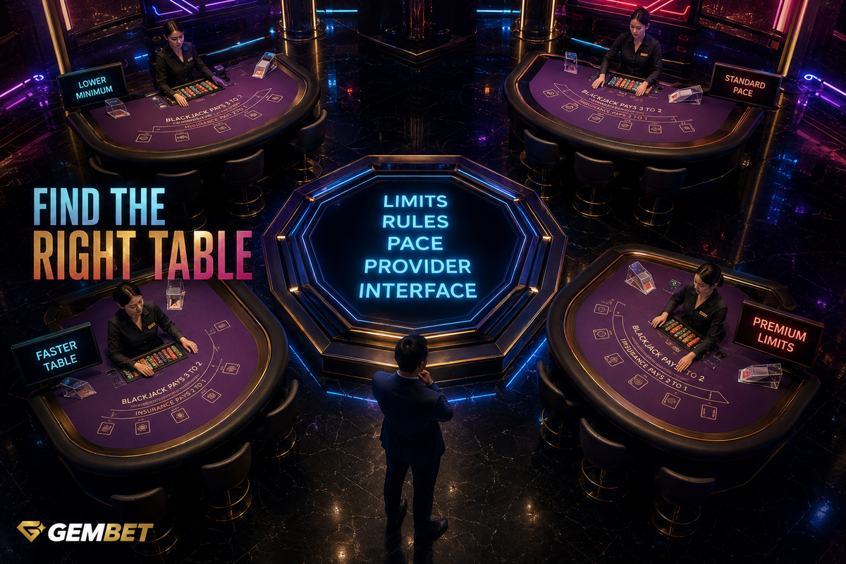 Blackjack Singapore right table selection guide